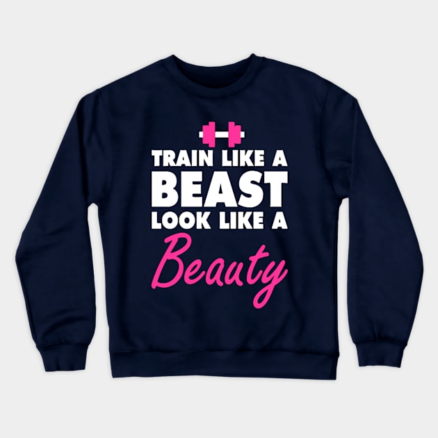 beauty gym quotes Crewneck Sweatshirt by luckyboystudio